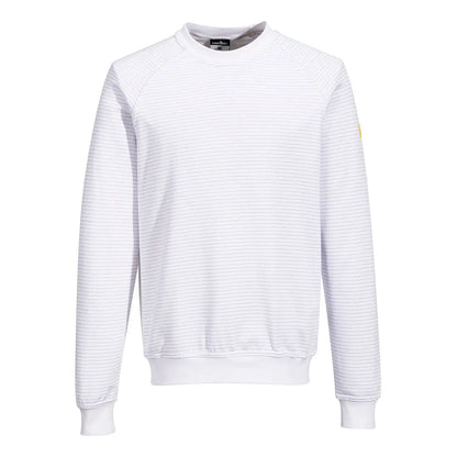 Anti Static Esd Sweatshirt As24 - White - Customisable Sweatshirts