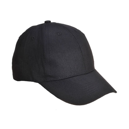 Six Panel Baseball Cap B010 - Black - Customisable All Weather Accessories