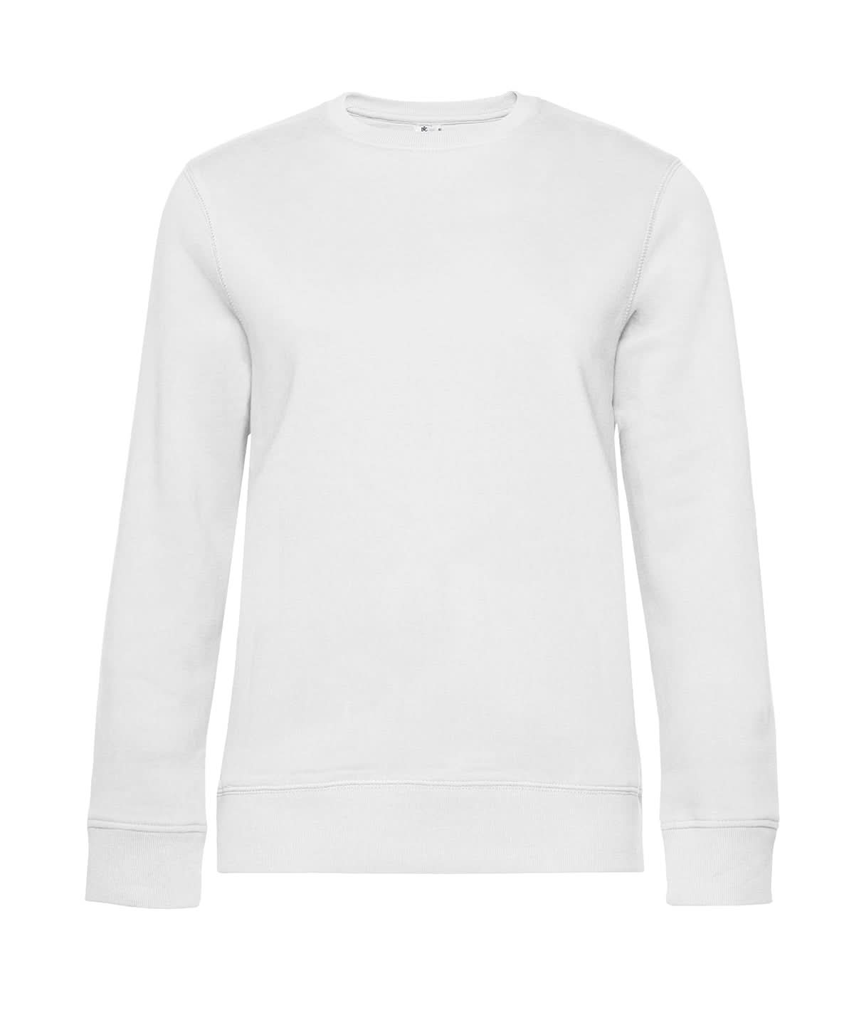 B&amp;C Collection Queen crew neck B010F - White - Customisable Sweatshirts