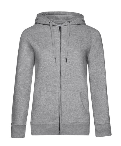 B&amp;C Collection Queen zipped hooded B012F - Heather Grey - Customisable Hoodies