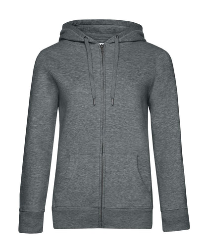 B&amp;C Collection Queen zipped hooded B012F - Heather Mid Grey - Customisable Hoodies