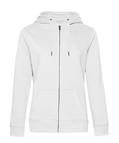 B&amp;C Collection Queen zipped hooded B012F - White - Customisable Hoodies