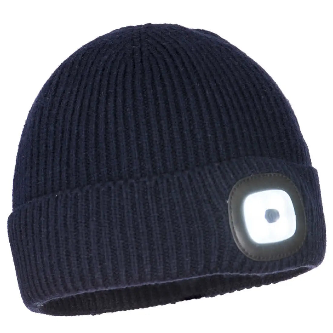 Workmans Led Beanie B033 - Navy - Customisable High Visibility Accessories