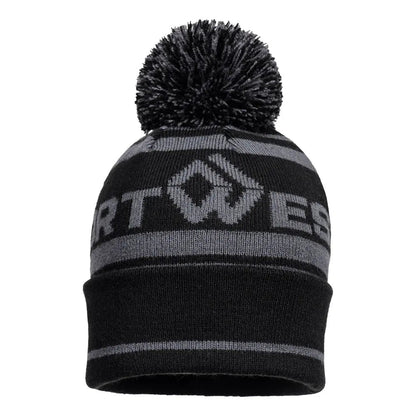 Bobble Hat B036 - Metal Grey One Size - Customisable All Weather Accessories