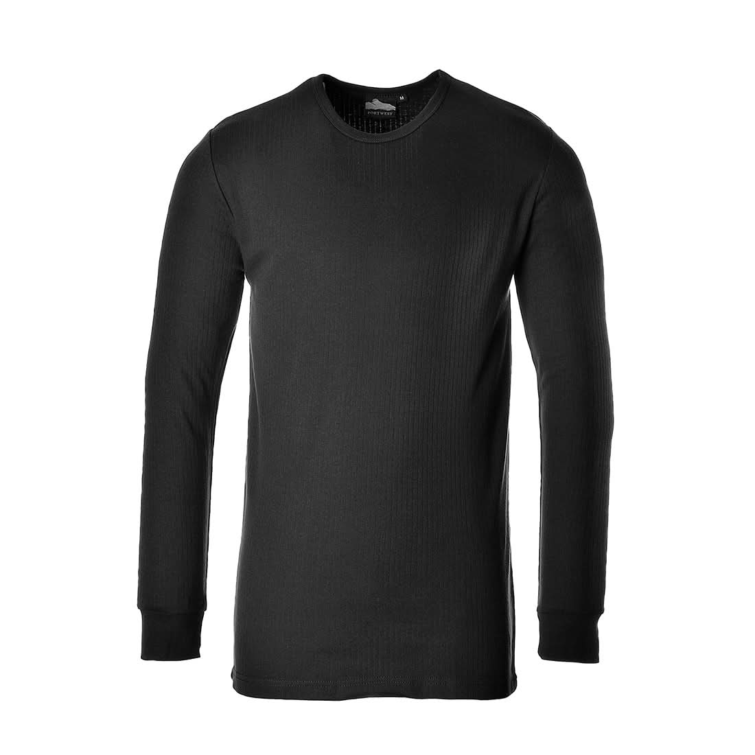 Portwest Thermal T Shirt Long Sleeve B123 - Black - Customisable T-Shirts