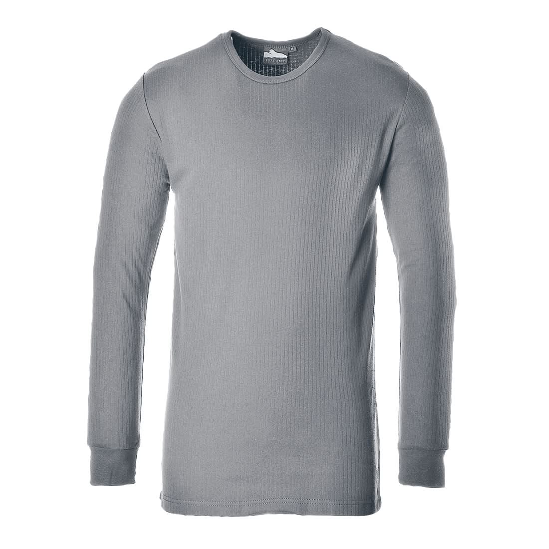 Portwest Thermal T Shirt Long Sleeve B123 - Grey - Customisable T-Shirts