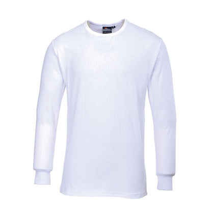 Portwest Thermal T Shirt Long Sleeve B123 - White - Customisable T-Shirts