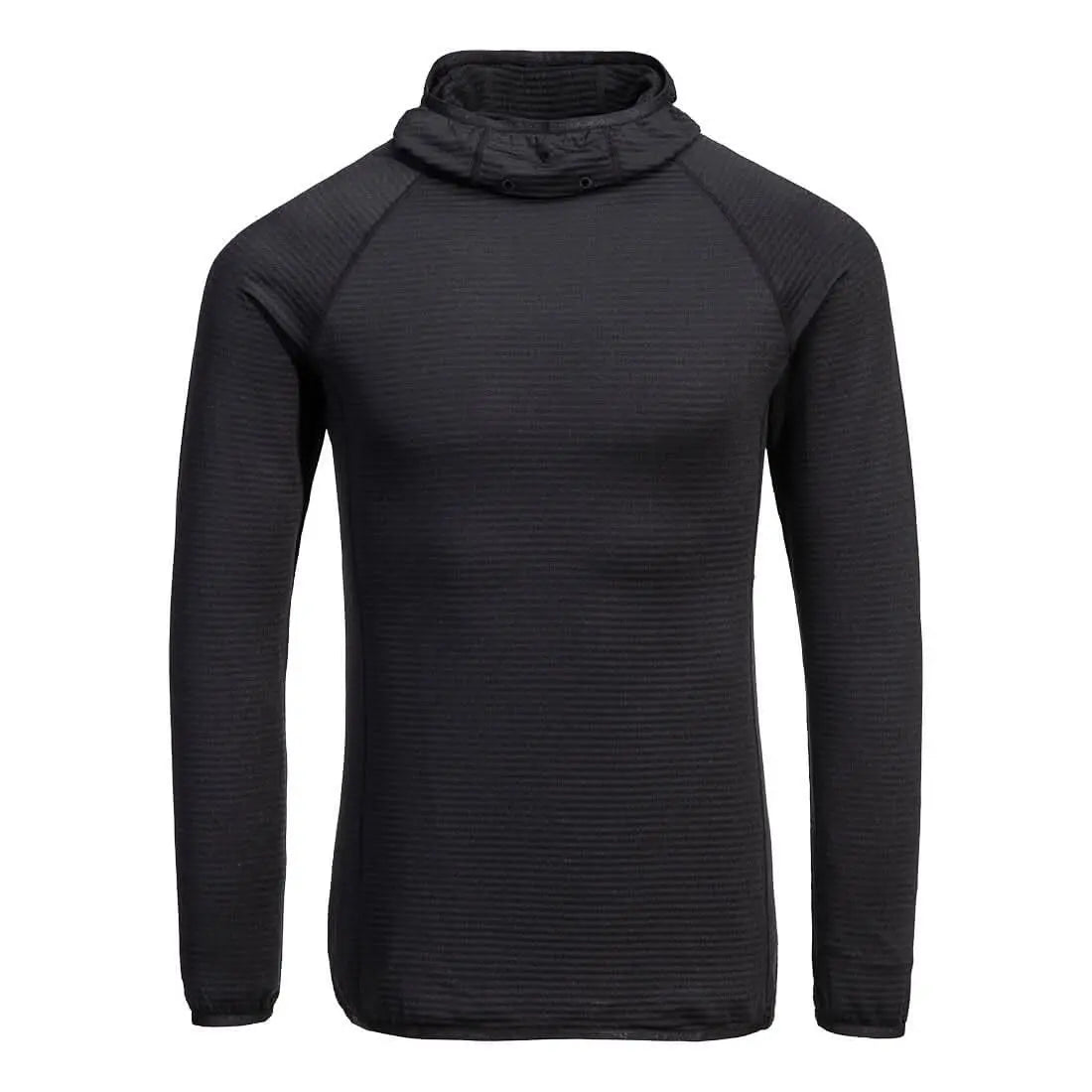 Waffle Fleece Hooded Baselayer B191 - Black - Customisable Base Layers