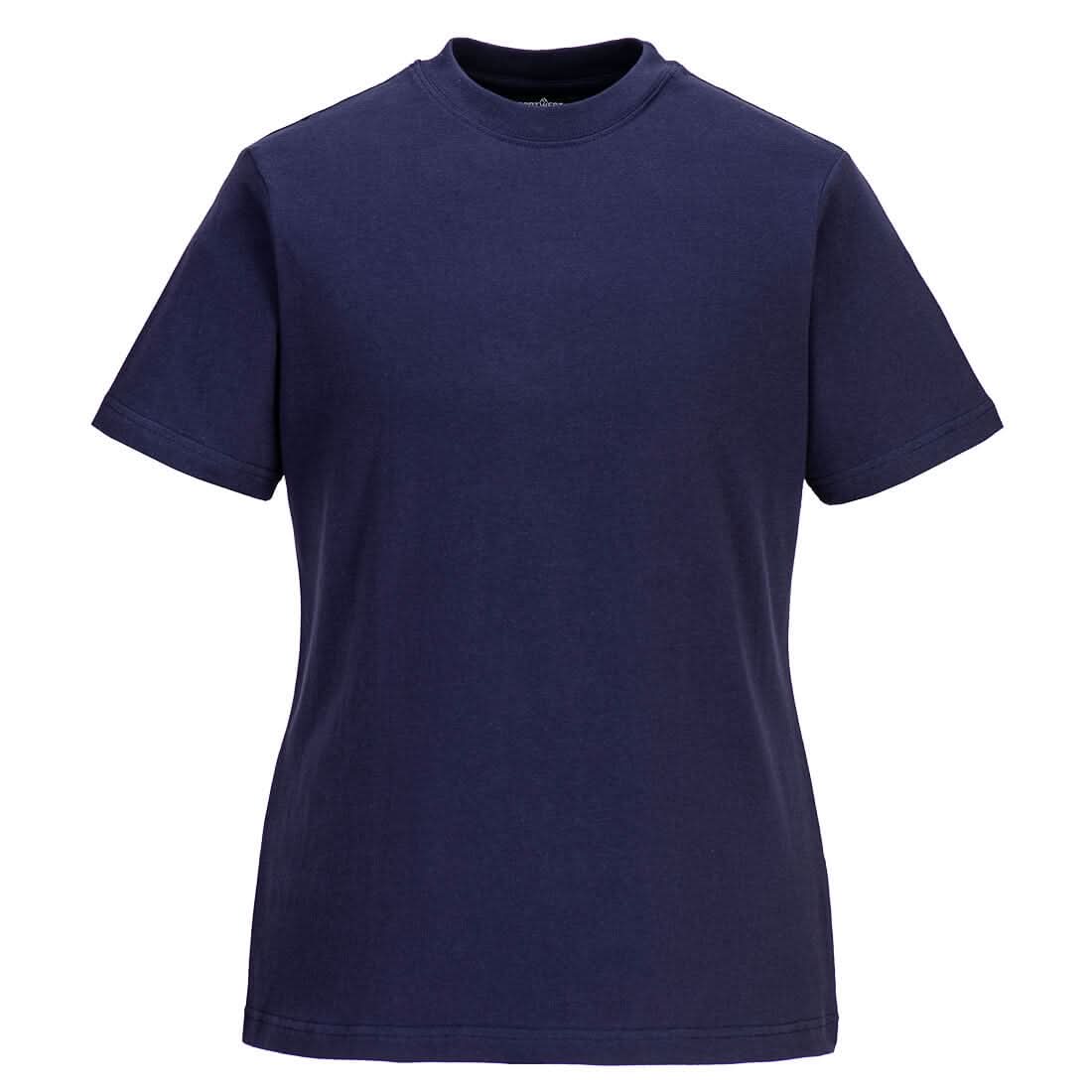 Portwest WomenS Cotton T Shirt SS B192 - Navy - Customisable T-Shirts