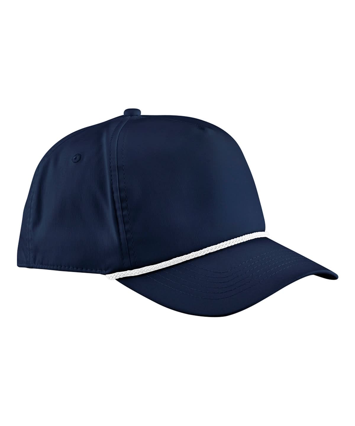 Beechfield Rope detail golf cap B194R - Navy White One size - Customisable Caps