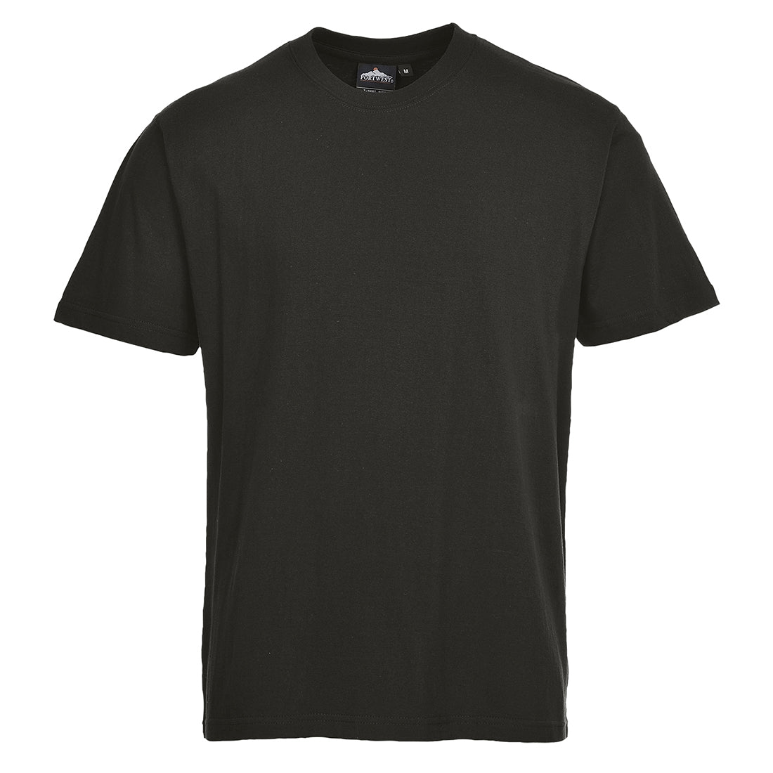 Portwest Turin Premium T-Shirt S/S - b195 - Black - Customisable T-Shirts