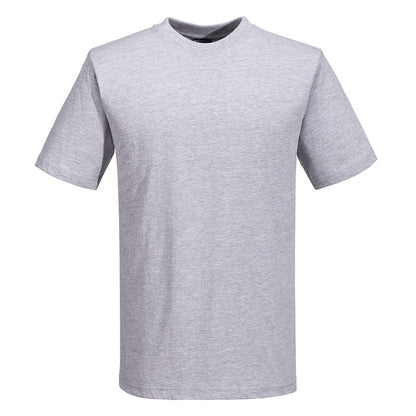 Portwest Turin Premium T-Shirt S/S - b195 - Heather Grey - Customisable T-Shirts