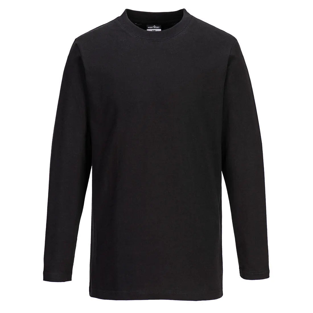 Cotton T Shirt L/S B196 - Black S - Customisable T-Shirt