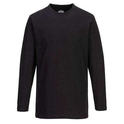 Cotton T Shirt L/S B196 - Black S - Customisable T-Shirt