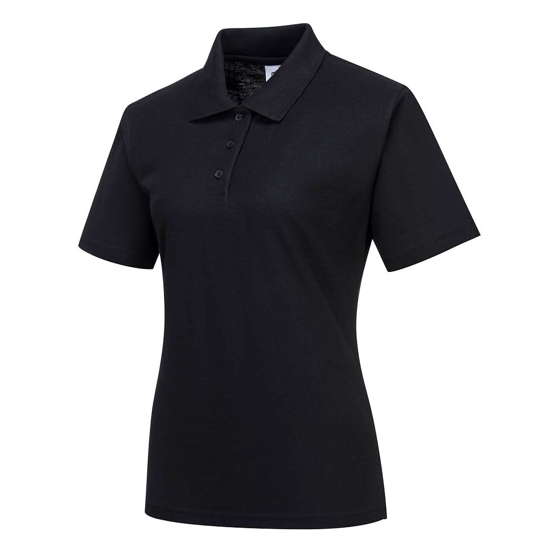 Portwest Naples WomenS Polo Shirt SS B209 - Black - Customisable Polos