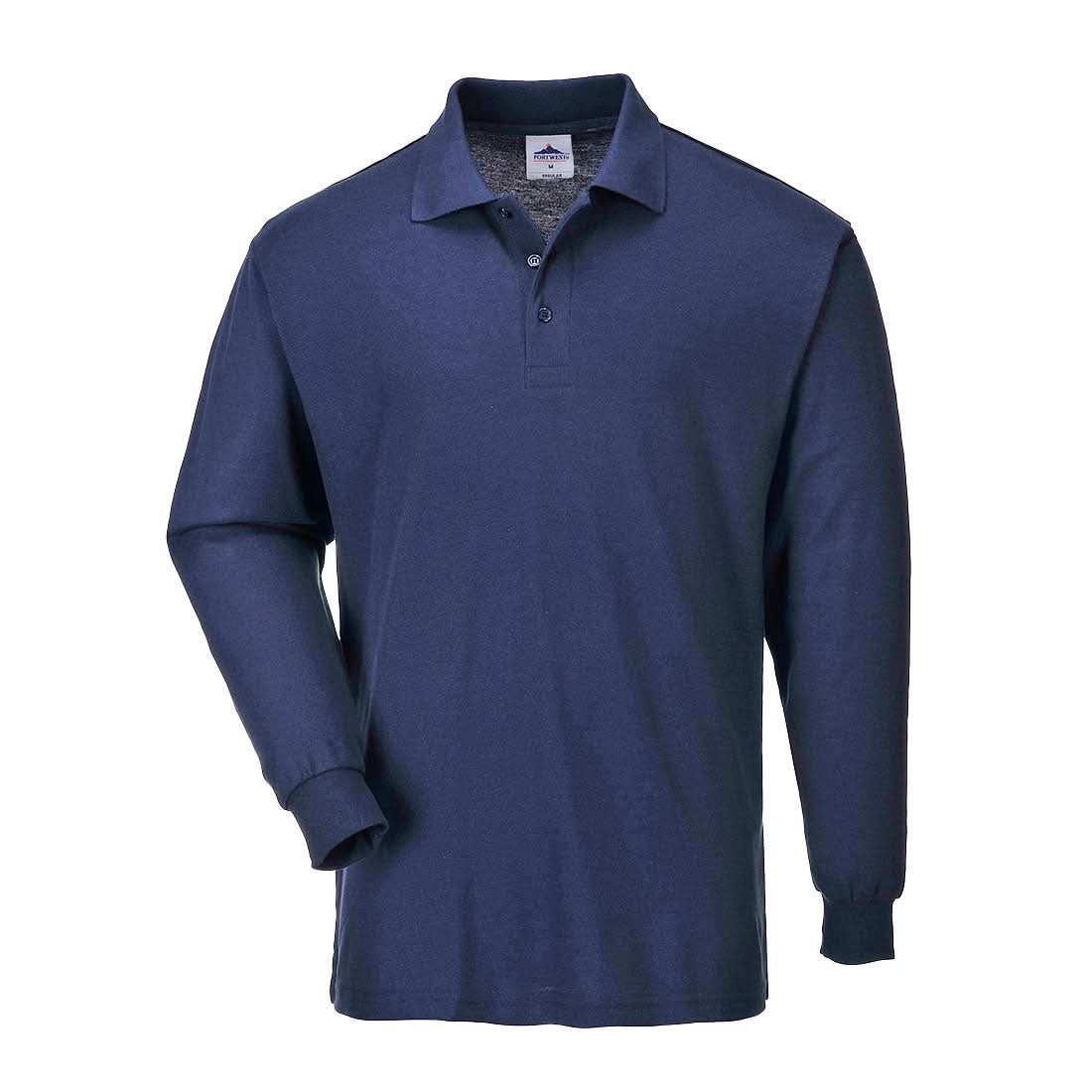 Portwest Genoa Polo Shirt LS B212 - Navy - Customisable Polos