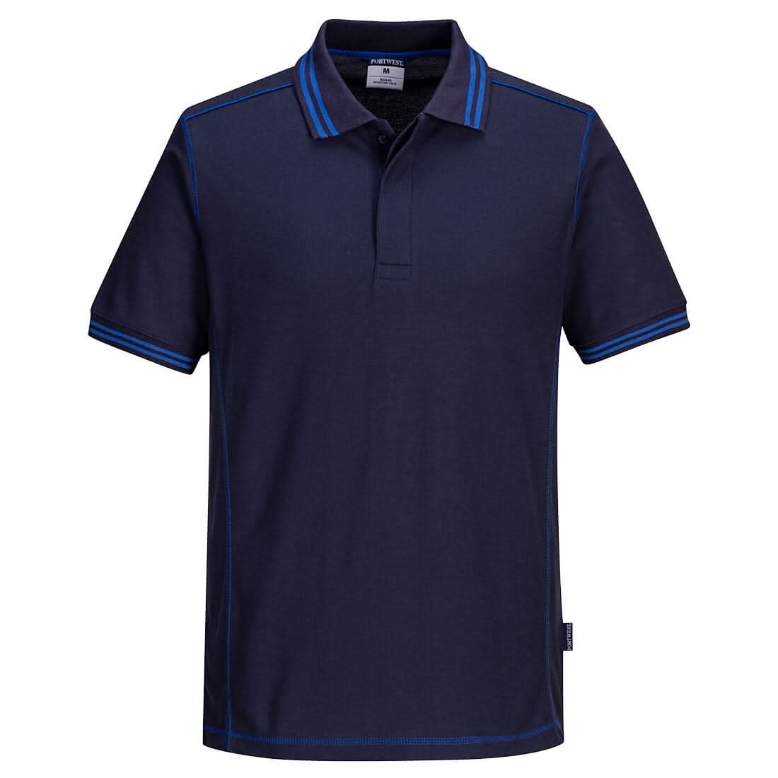 Portwest Essential Two Tone Polo Shirt B218 - Navy Royal - Customisable Polos