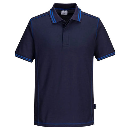 Essential Two Tone Polo Shirt B218 - Navy Royal - Customisable Polo Shirts