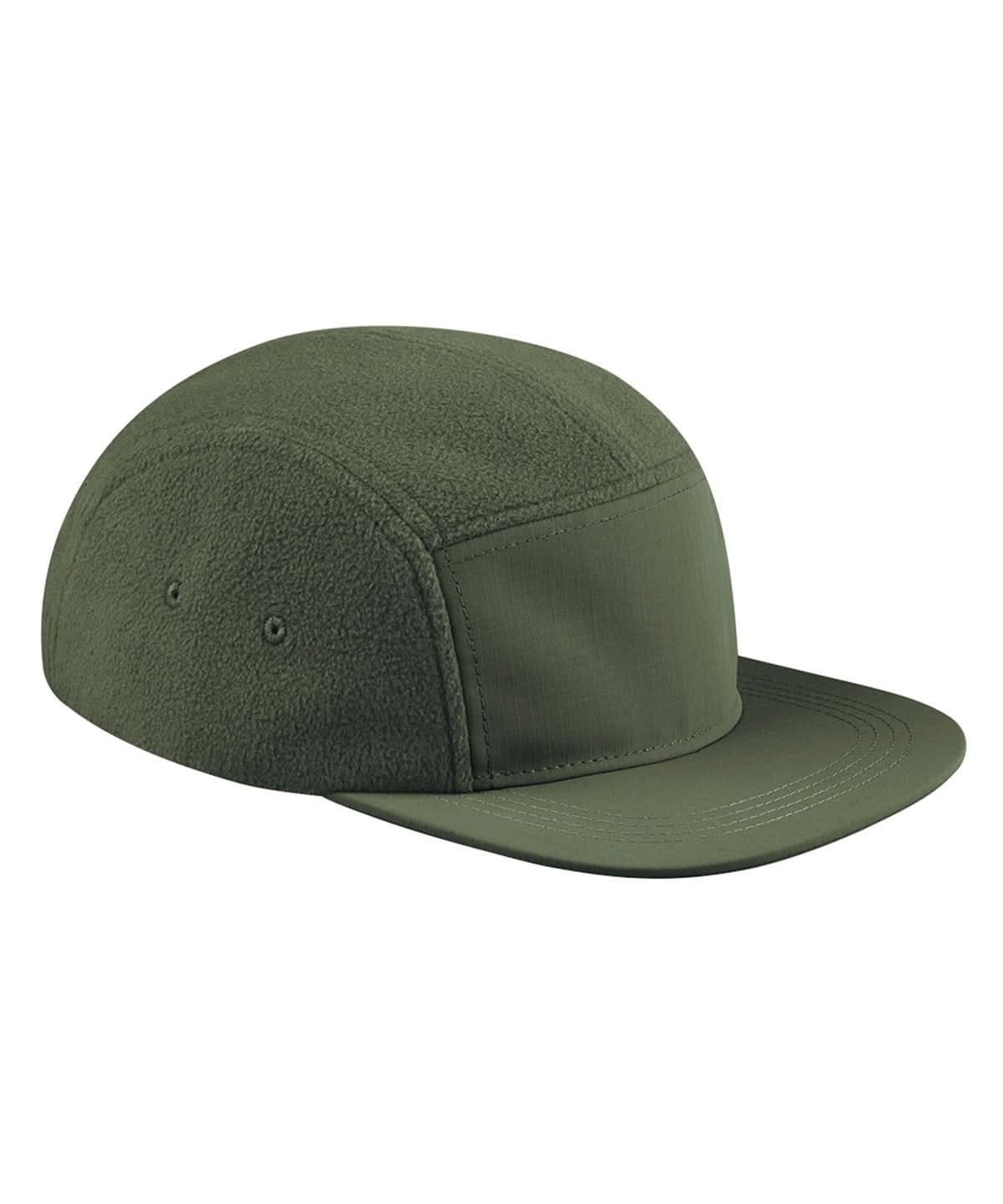 Beechfield Recycled fleece outdoor camper cap B220R - Olive Green One size - Customisable Caps