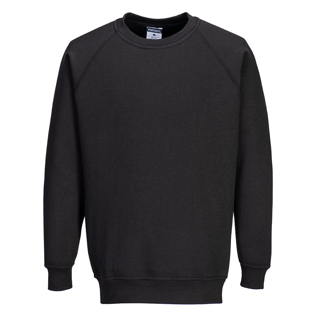 Portwest Roma Sweatshirt b300 - Black - Customisable Sweatshirts