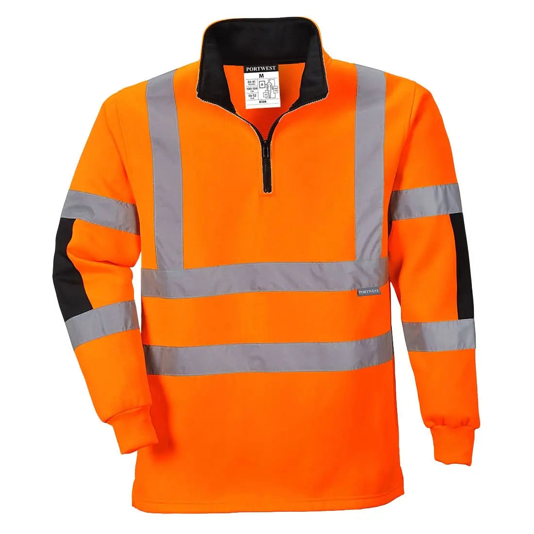 Xenon Hi Vis Rugby Shirt B308 - Orange - Customisable Sweatshirts