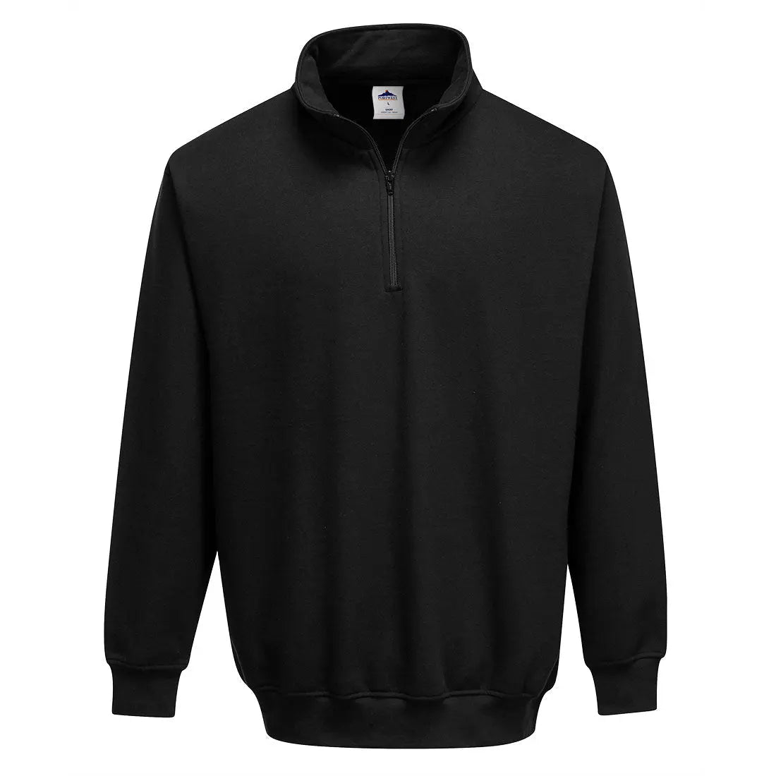 Sorrento 1/4 Zip Neck Sweatshirt B309 - Black - Customisable Sweatshirts