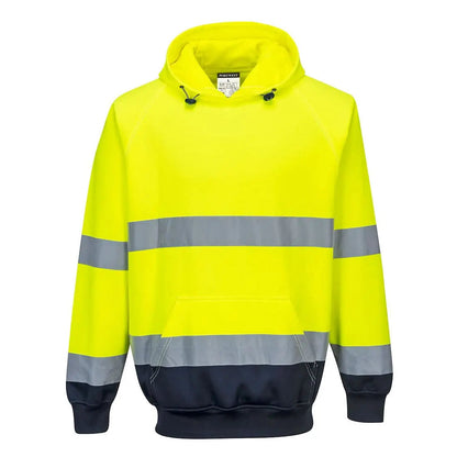 Hi Vis Contrast Hoodie B316 - Yellow Navy - Customisable Hoodies