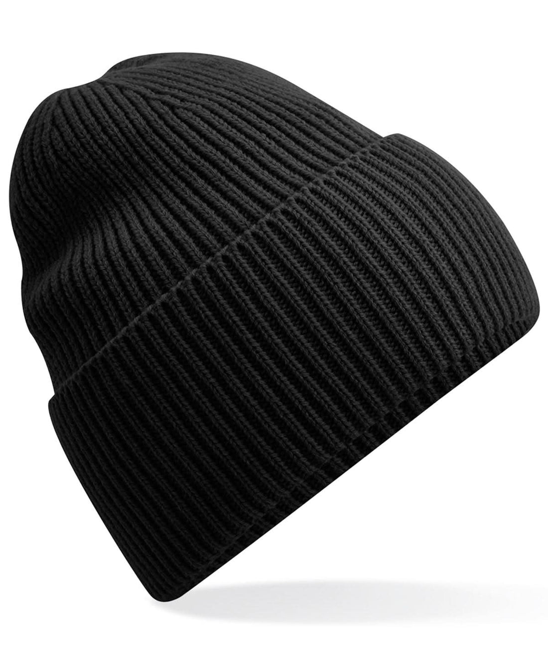 Beechfield Oversized cuffed beanie B384R - Black One size - Customisable Beanies