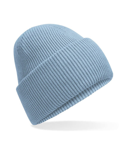 Beechfield Classic engineered deep cuffed beanie B385R - Dusty Blue One size - Customisable Beanies