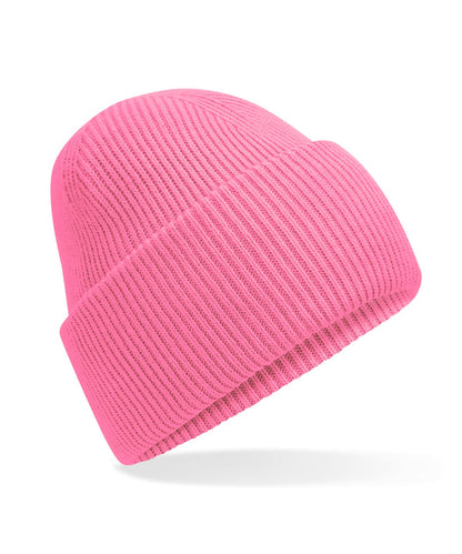 Beechfield Classic engineered deep cuffed beanie B385R - True Pink One size - Customisable Beanies