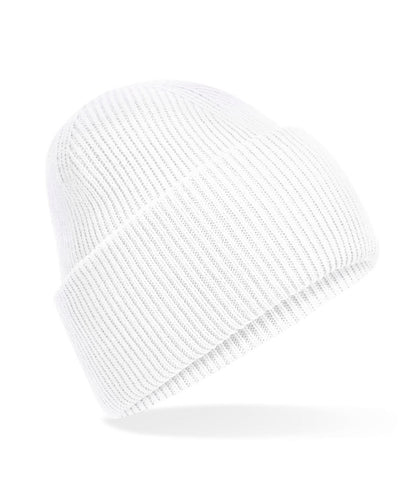 Beechfield Classic engineered deep cuffed beanie B385R - White One size - Customisable Beanies