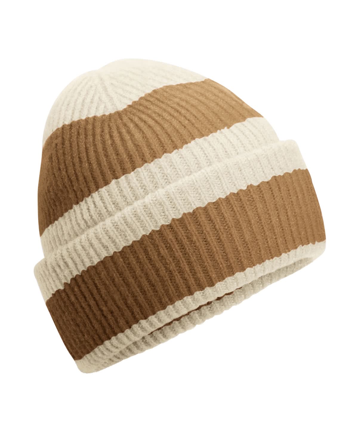 Beechfield Colour block beanie B391R - Vanilla Biscuit One size - Customisable Beanies