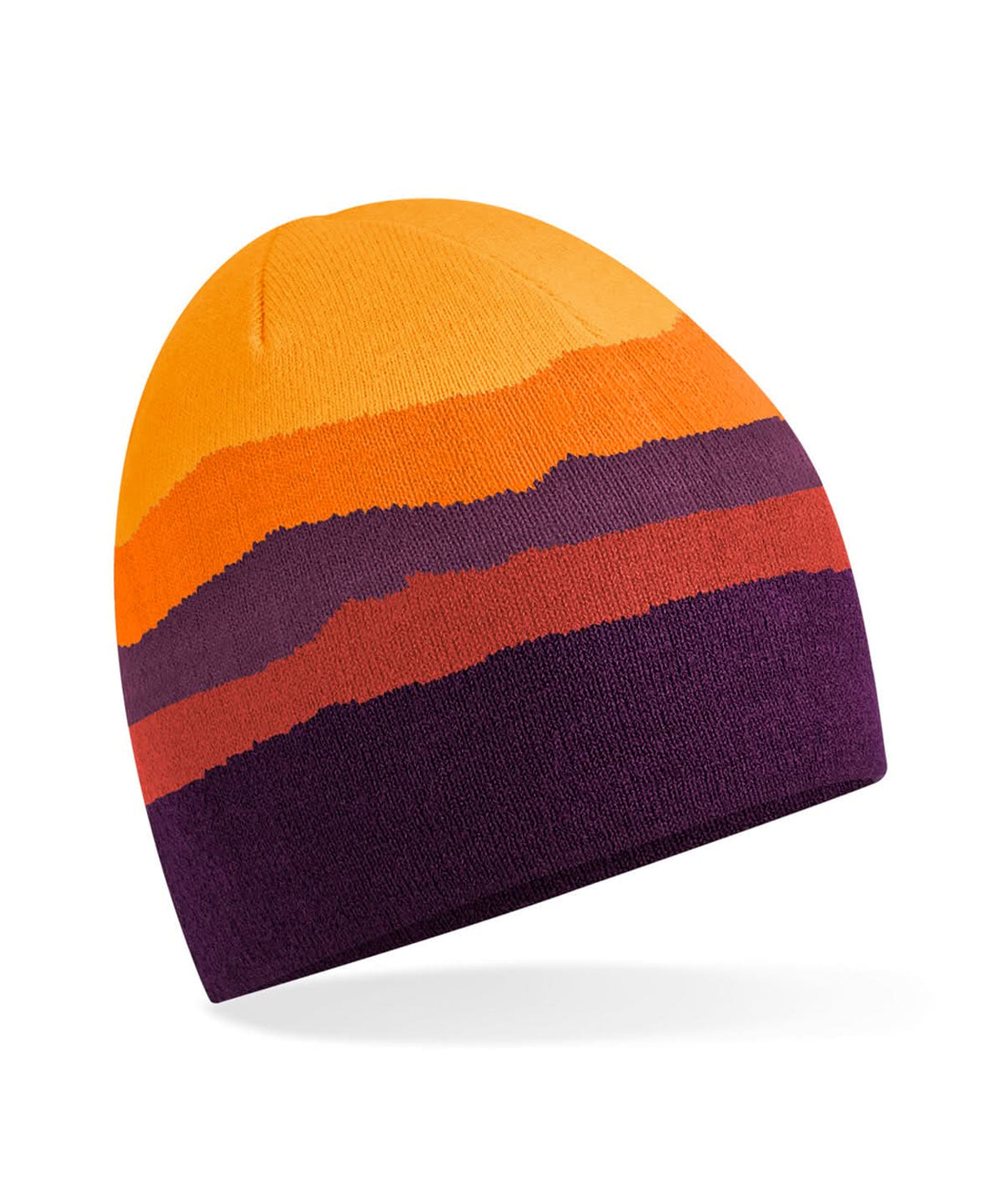 Beechfield Mountain peaks pull on beanie B394R - Desert Peaks One size - Customisable Beanies