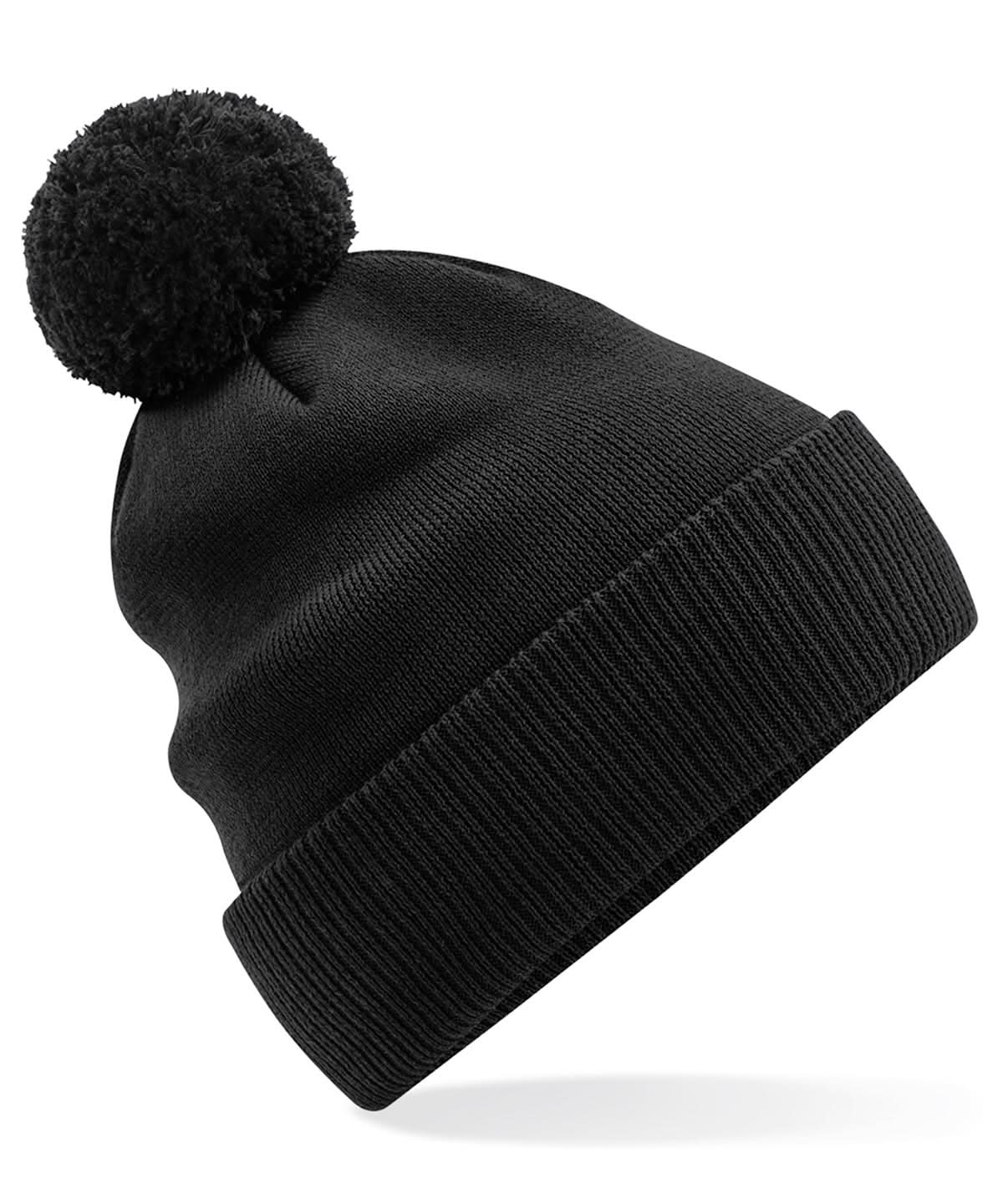 Beechfield Organic cotton Snowstar beanie B450N - Black One size - Customisable Beanies