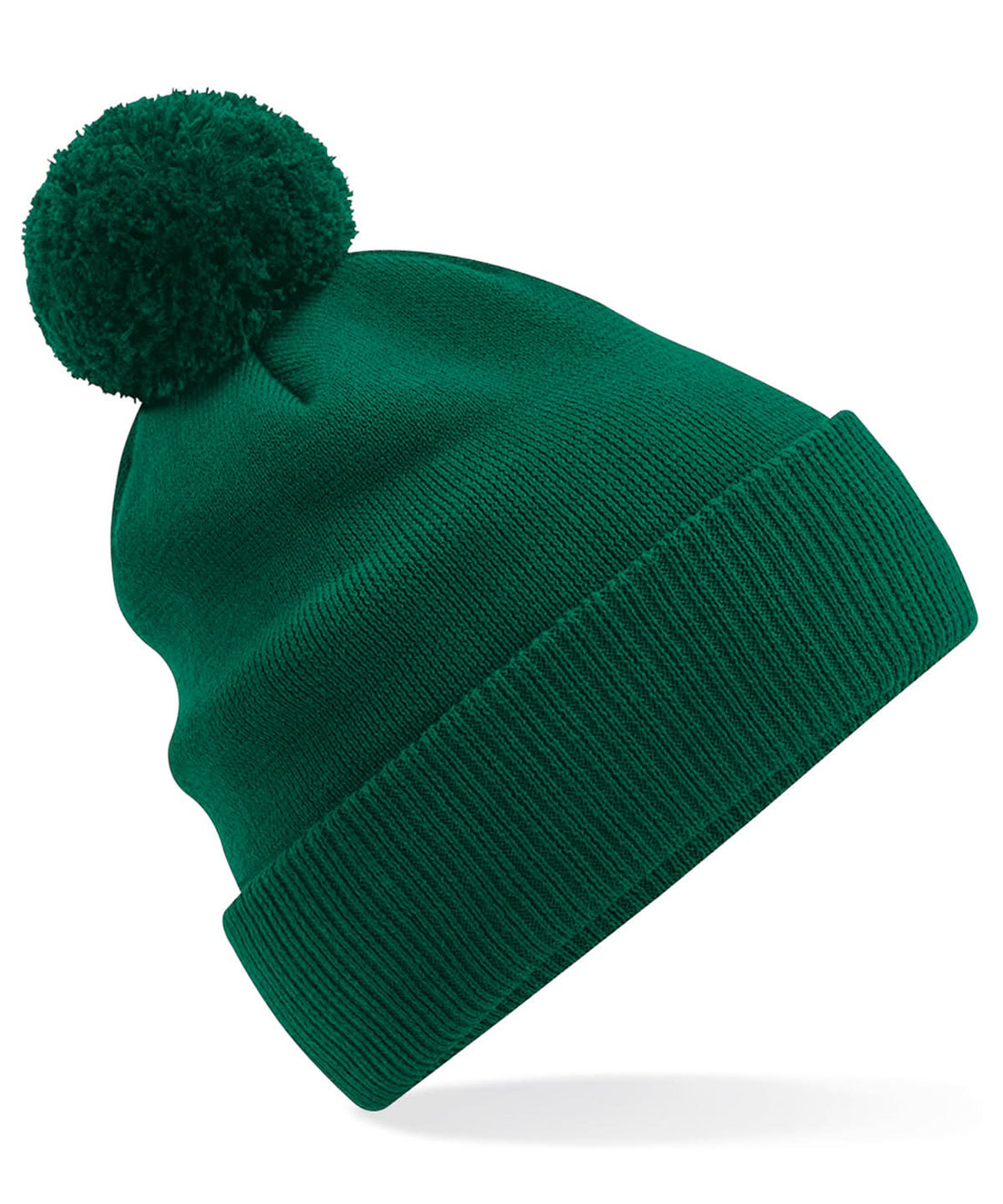 Beechfield Organic cotton Snowstar beanie B450N - Bottle Green One size - Customisable Beanies