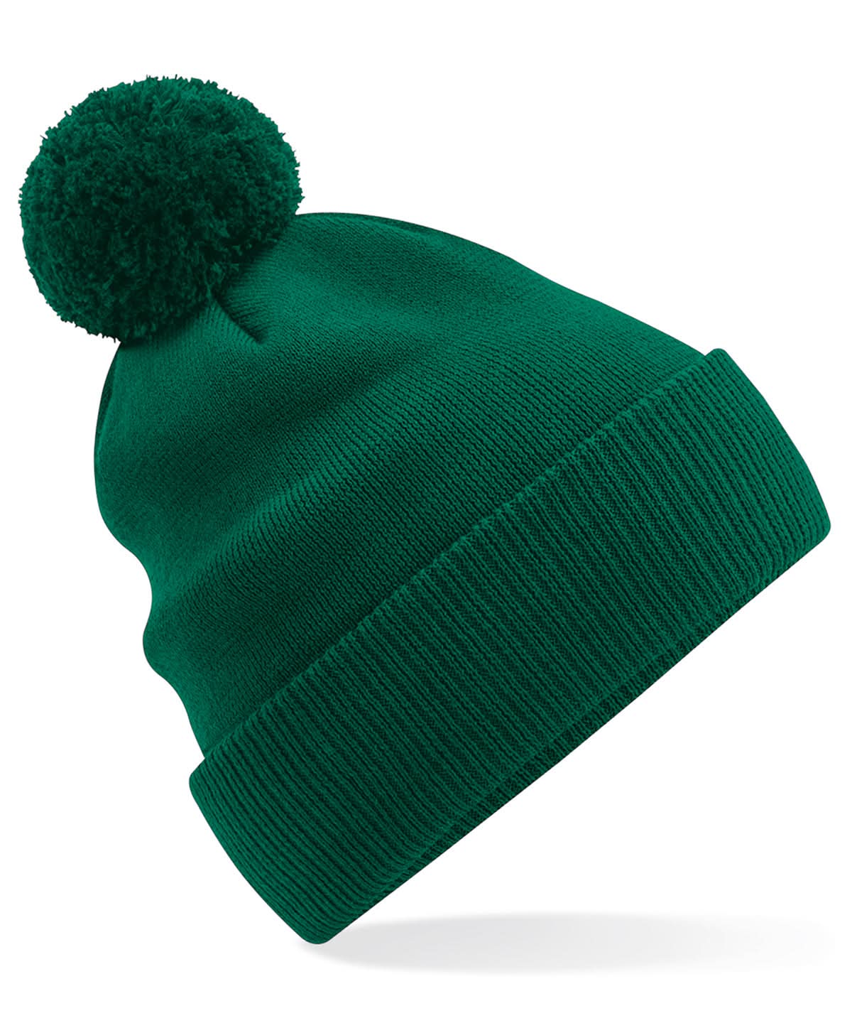 Beechfield Organic cotton Snowstar beanie B450N - Bottle Green One size - Customisable Beanies