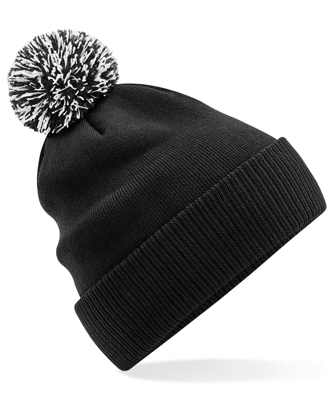 Beechfield Recycled Snowstar beanie B450R - Black White One size - Customisable Beanies