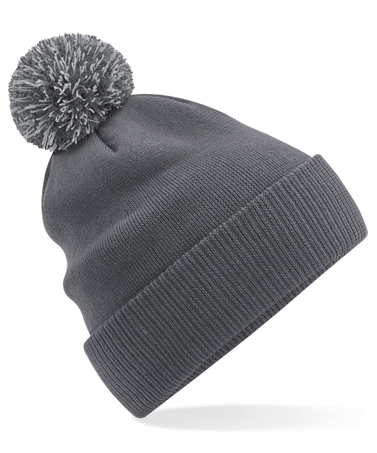 Beechfield Recycled Snowstar beanie B450R - Graphite Grey Light Grey One size - Customisable Beanies