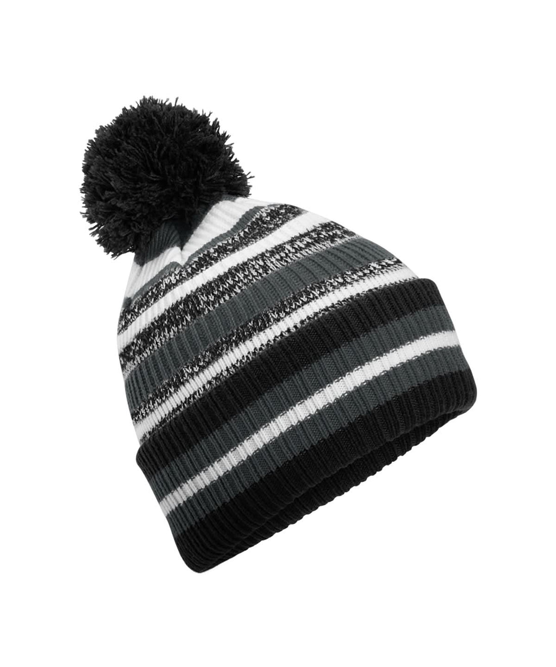 Beechfield Multi sport fan beanie B474R - Black Graphite Grey White One size - Customisable Beanies
