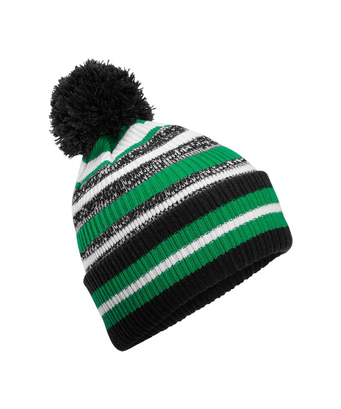 Beechfield Multi sport fan beanie B474R - Black Kelly Green White One size - Customisable Beanies