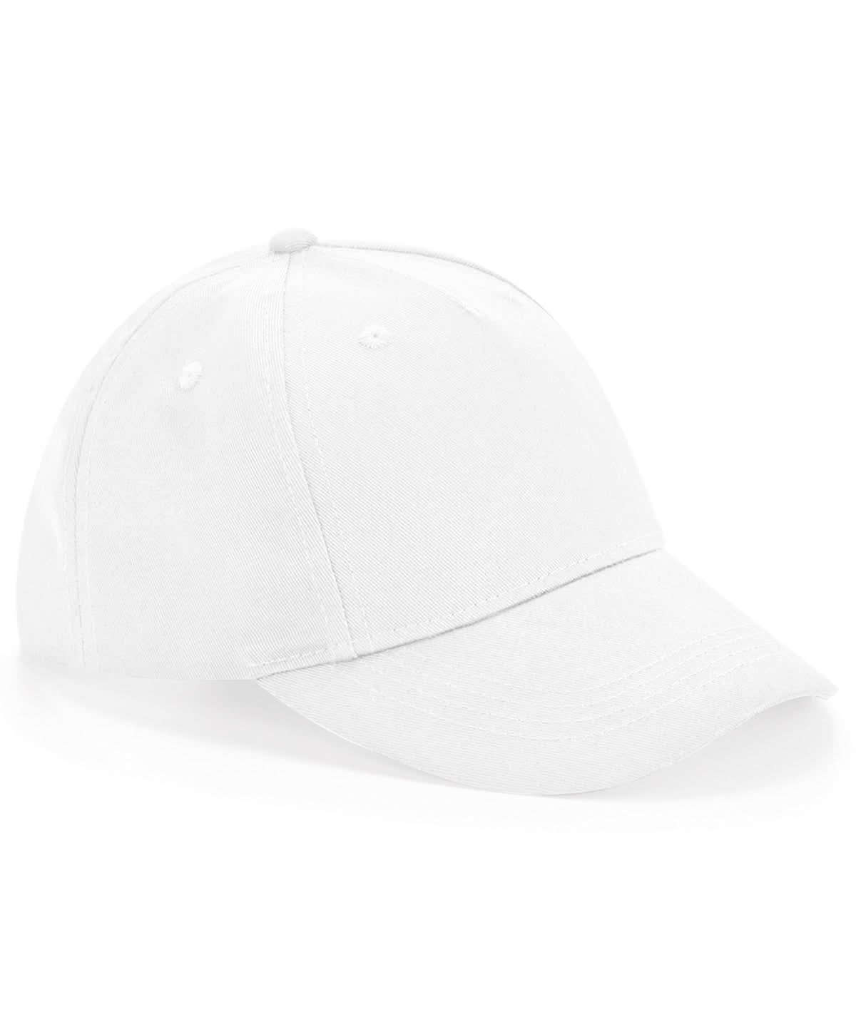 Beechfield Junior organic cotton 5 panel cap B63NB - White One size - Customisable Caps