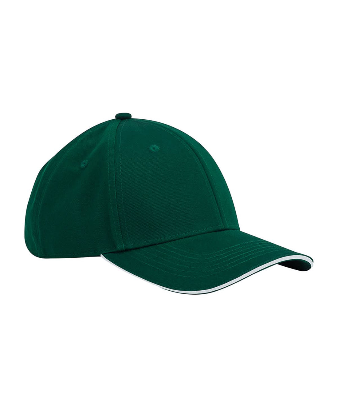 Beechfield EarthAware classic organic cotton 6 panel cap sandwich peak B820C - Bottle Green White One size - Customisable Caps