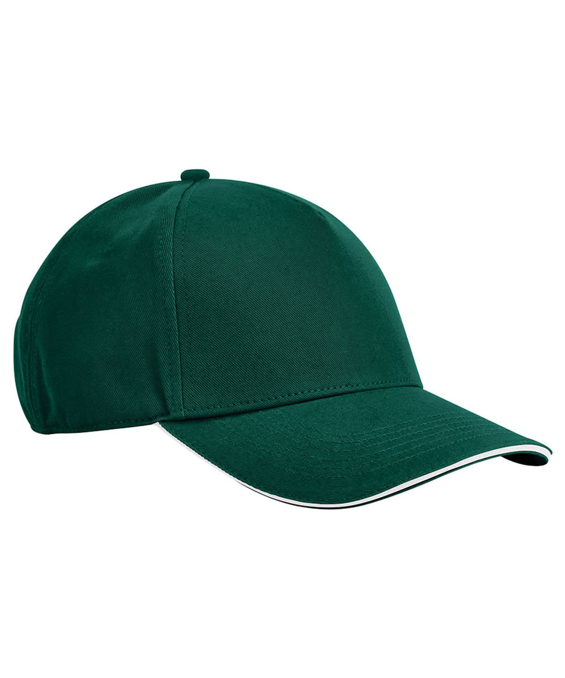 Beechfield EarthAware classic organic cotton 5 panel cap sandwich peak B825C - Bottle Green White One size - Customisable Caps