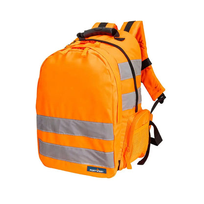 Hi Vis Rucksack B905 - Orange - Customisable Luggage
