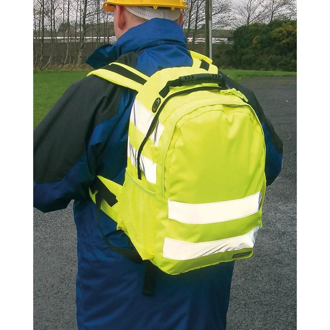 Hi Vis Rucksack B905 - Yellow - Customisable Luggage
