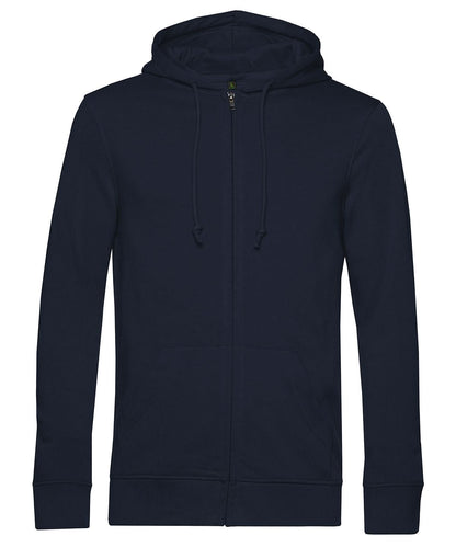 B&amp;C Collection Inspire Zipped Hood BA002 - Navy - Customisable Hoodies
