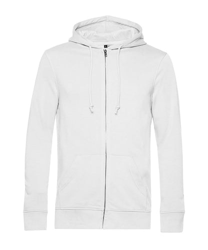 B&amp;C Collection Inspire Zipped Hood BA002 - White - Customisable Hoodies
