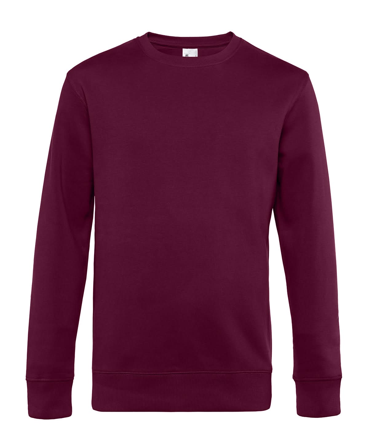 B&amp;C Collection KING Crew Neck Dark Cherry BA010 - Dark Cherry - Customisable Sweatshirts