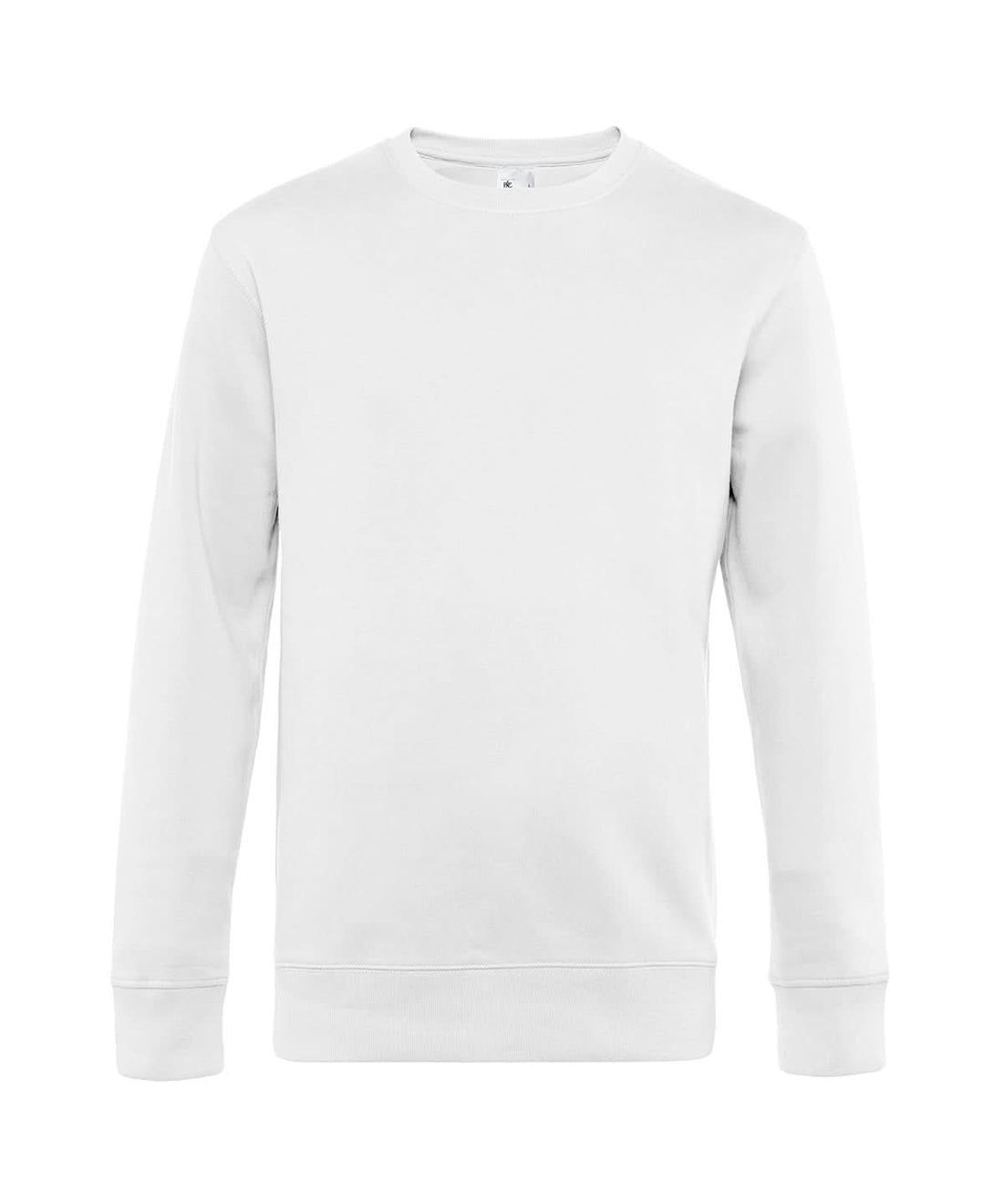 B&amp;C Collection KING Crew Neck White BA010 - White - Customisable Sweatshirts