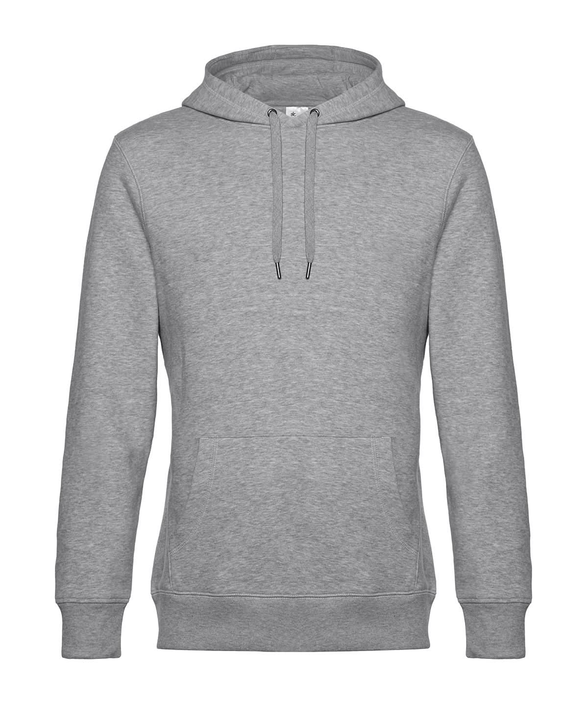 B&amp;C Collection KING Hooded Heather Grey BA011 - Heather Grey - Customisable Hoodies